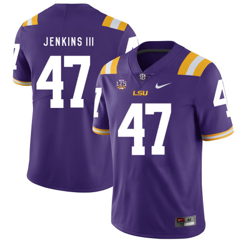 LSU Tigers #47 Nelson Jenkins III Purple Stitched NCAA Jersey